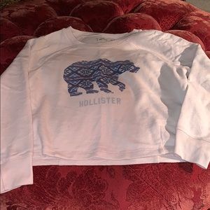 Light pink hollister crop hoodie